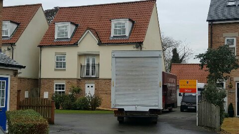 Van outside a house ready for removal...